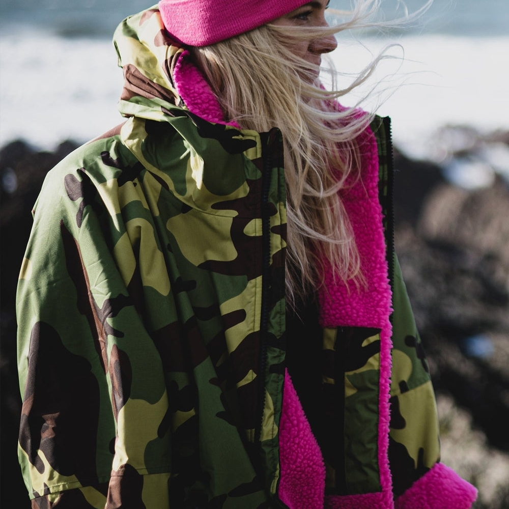dryrobe Advance Long Sleeve Camo Pink Unisex